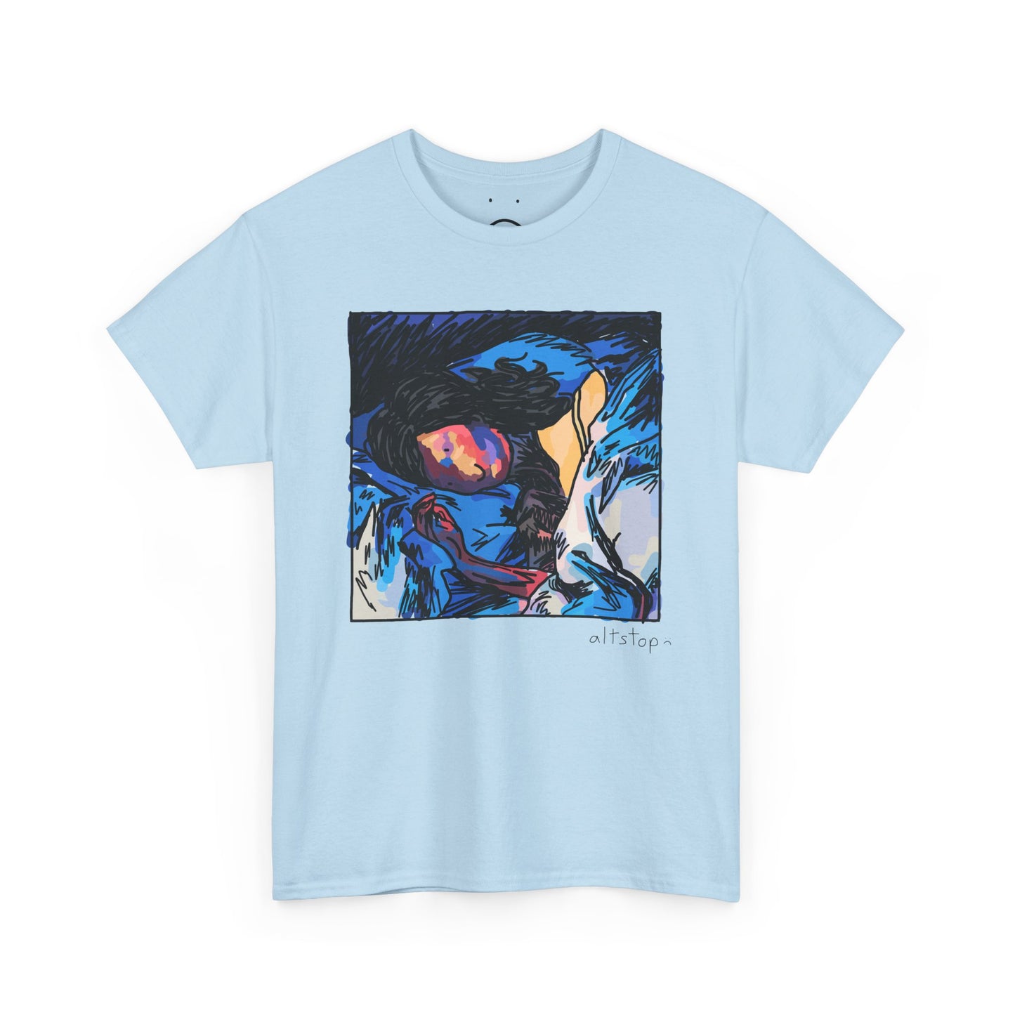 girl in the back of the louvre deluxe tee