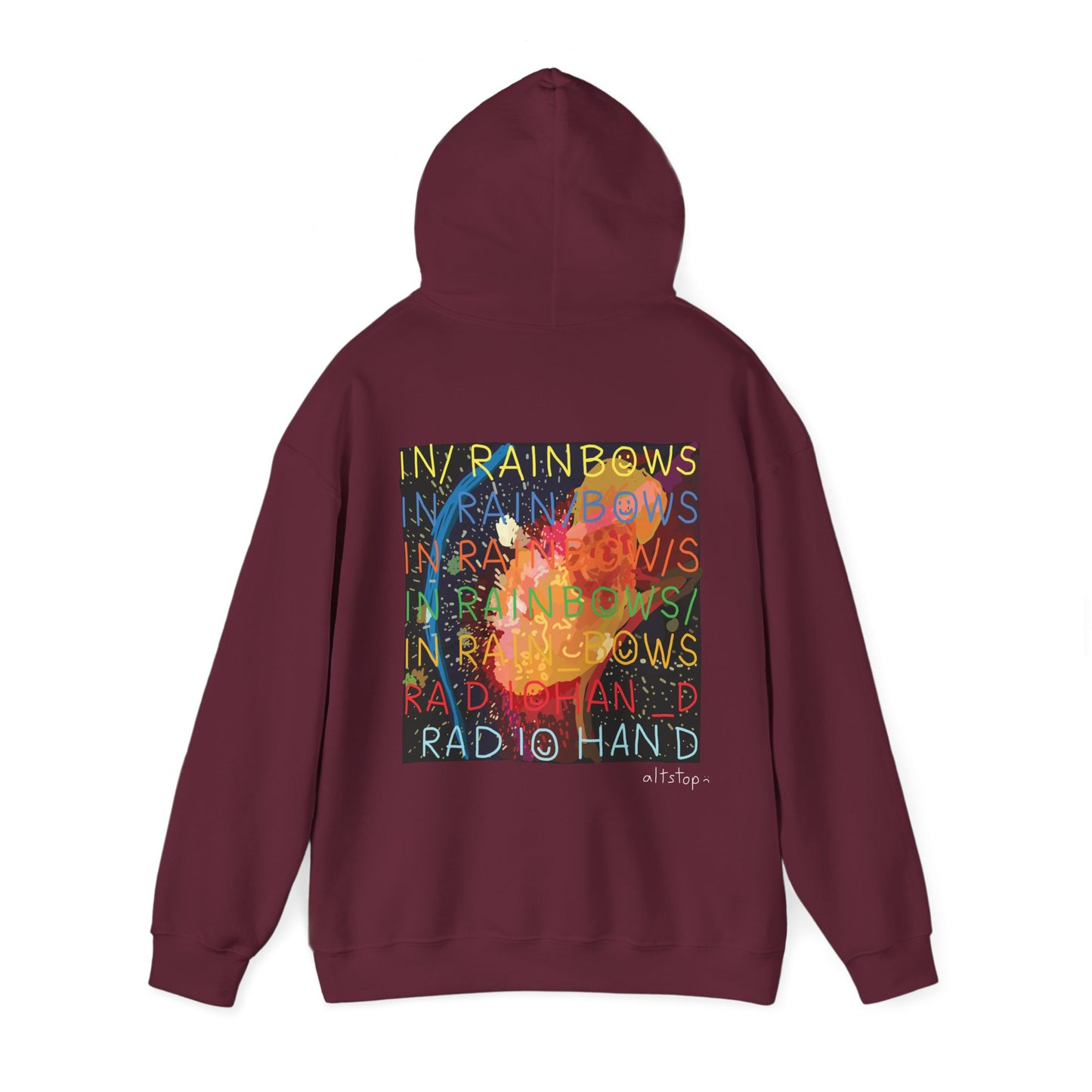 in rainbows hoodie