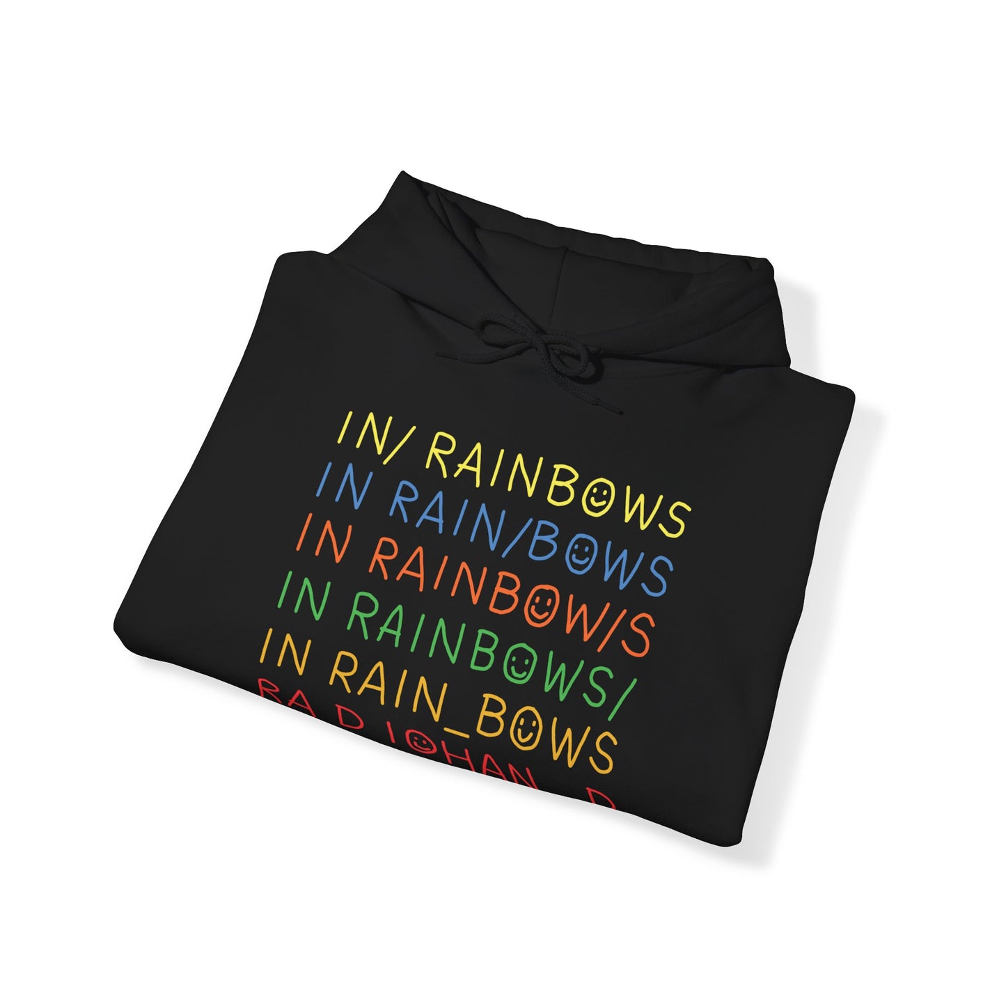 in rainbows hoodie