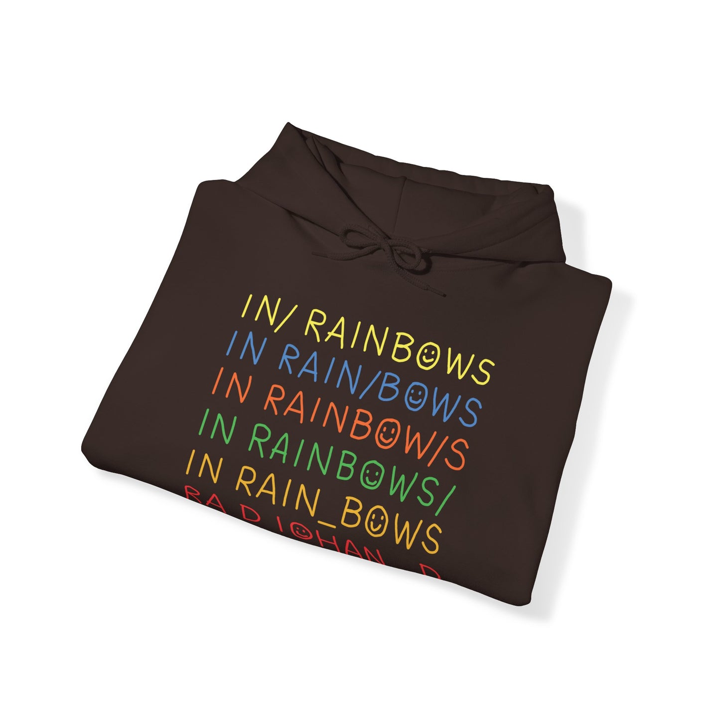 in rainbows hoodie