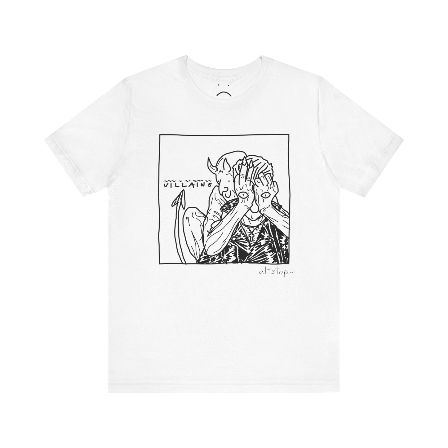 devil with eyeball hands tee