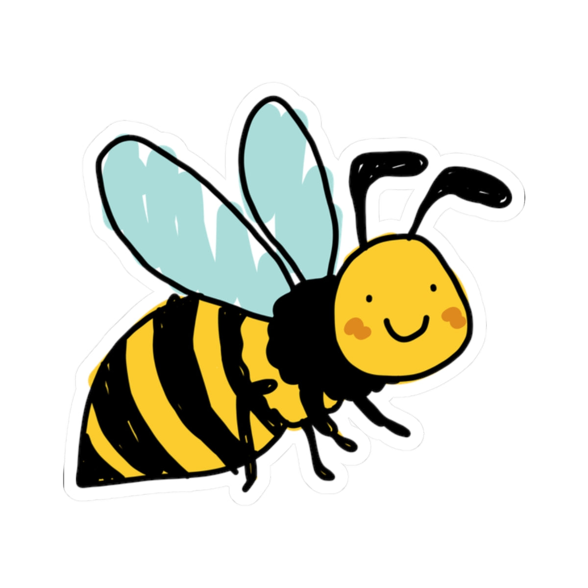 happy bee sticker