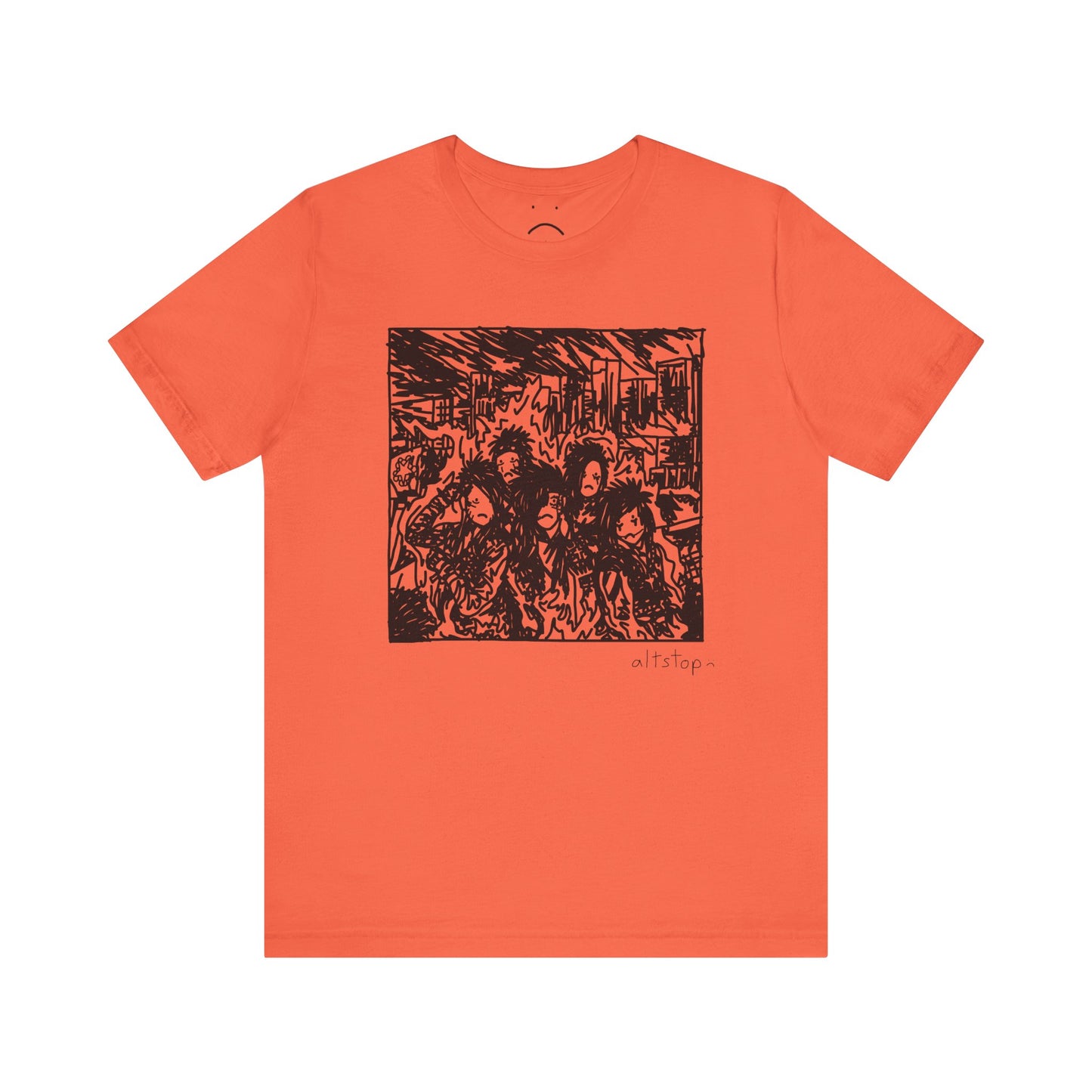emo gang on fire tee