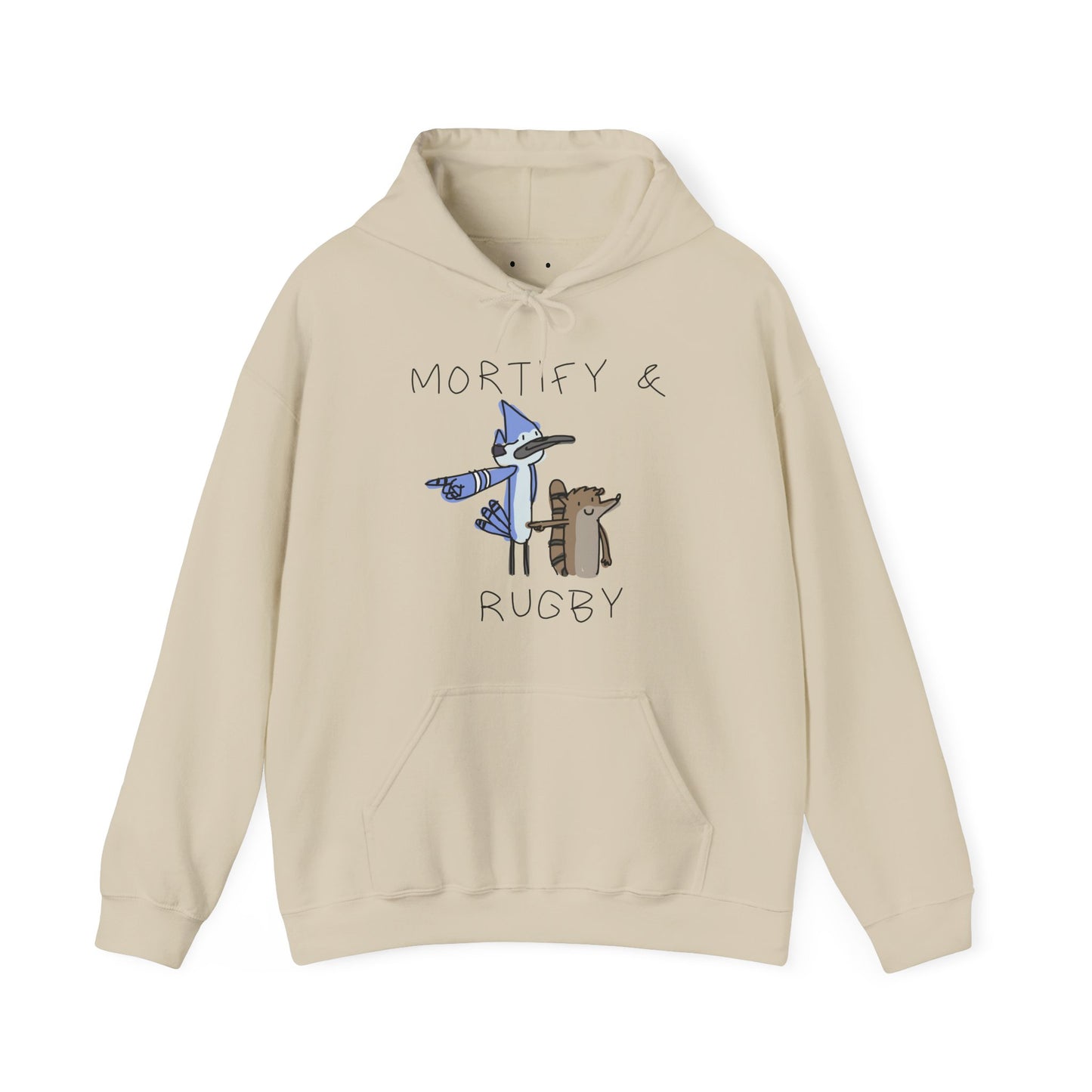 mortify and rugby hoodie