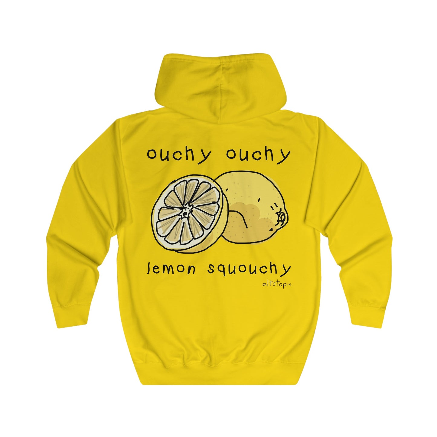 ouchy ouchy lemon squouchy zip hoodie