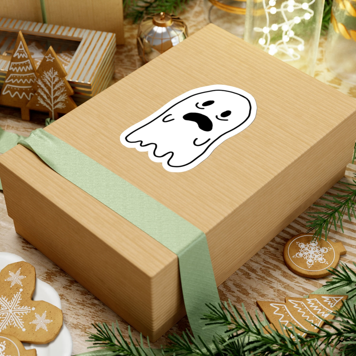 spooky ghost sticker