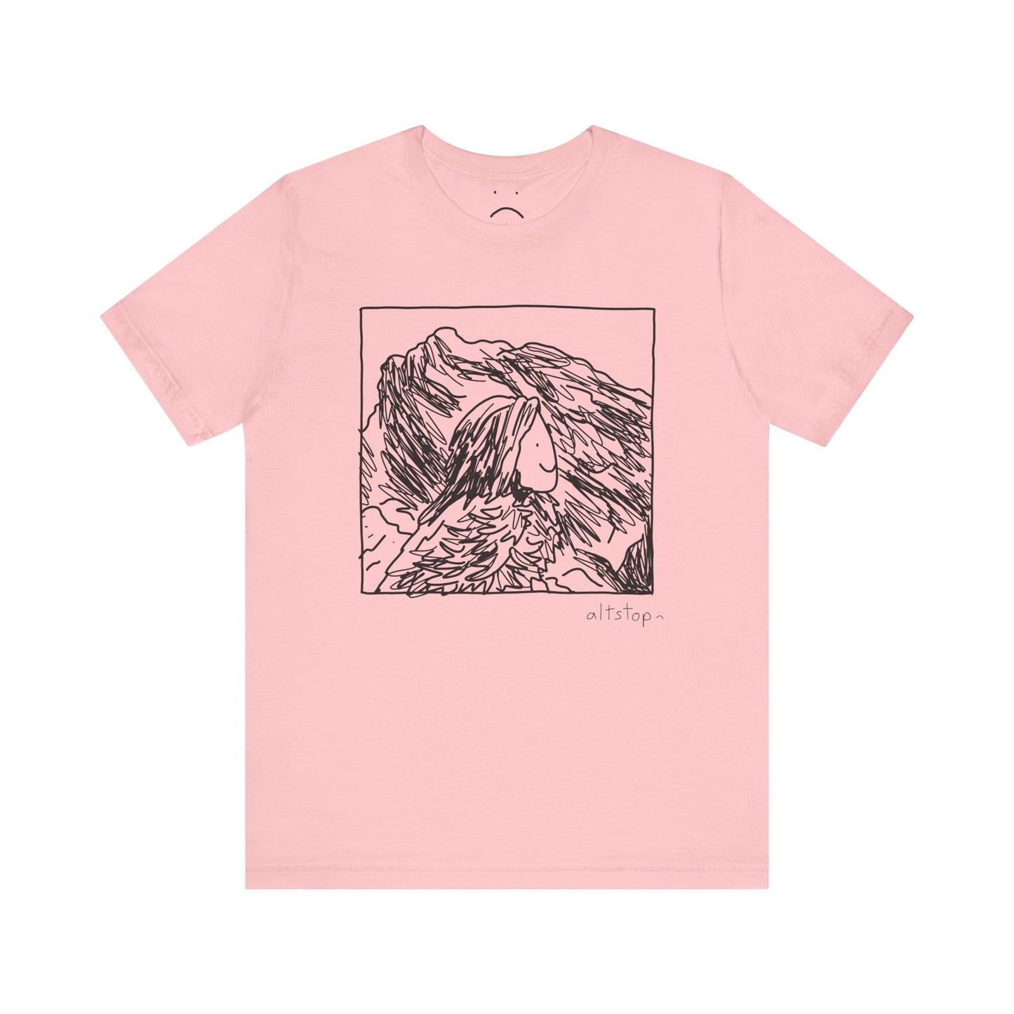 blue hair lands tee