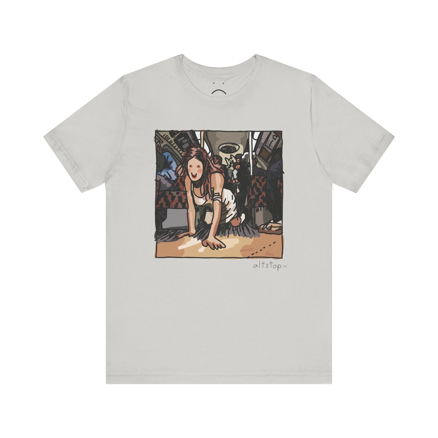 crawling on the subway deluxe tee