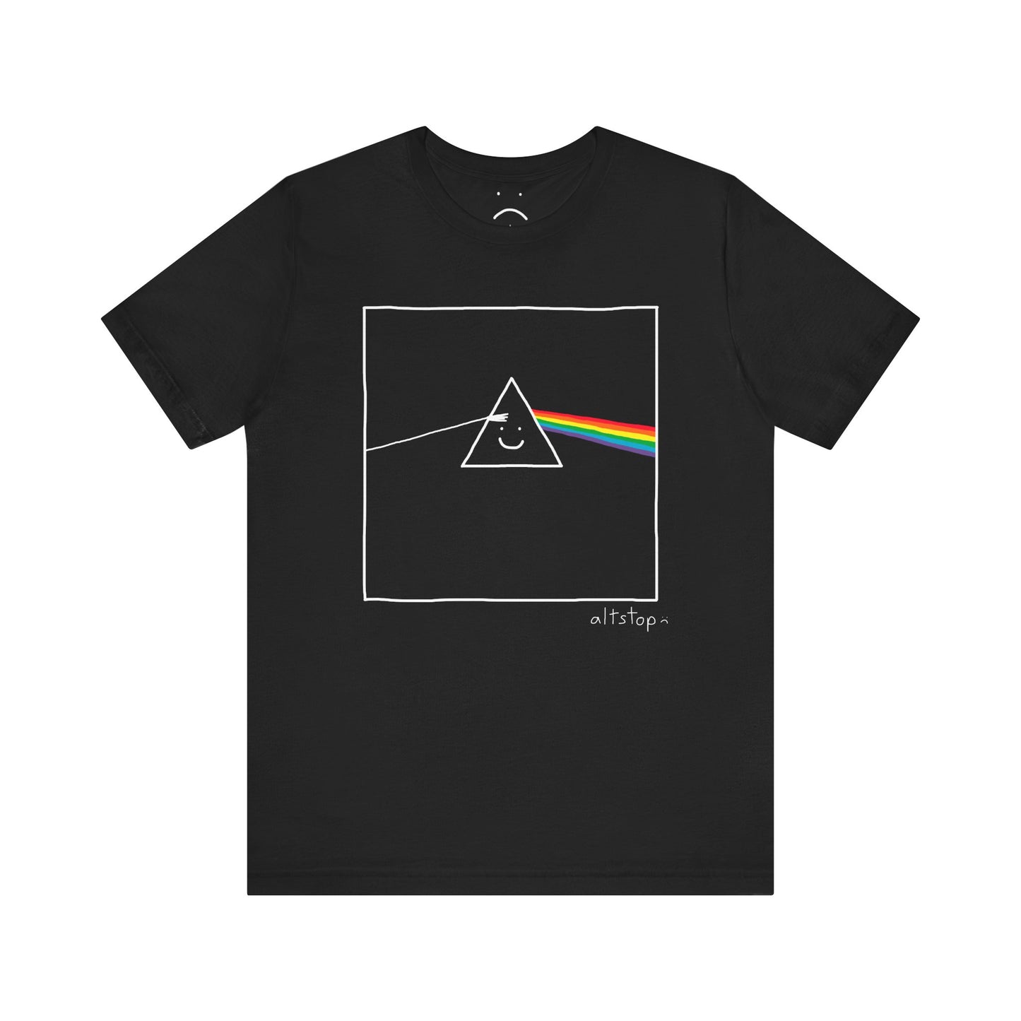 rainbow side of the triangle tee