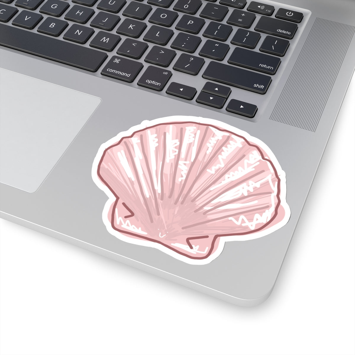 pink seashell sticker #1