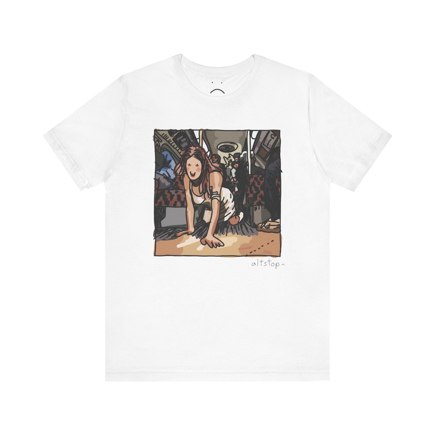crawling on the subway deluxe tee