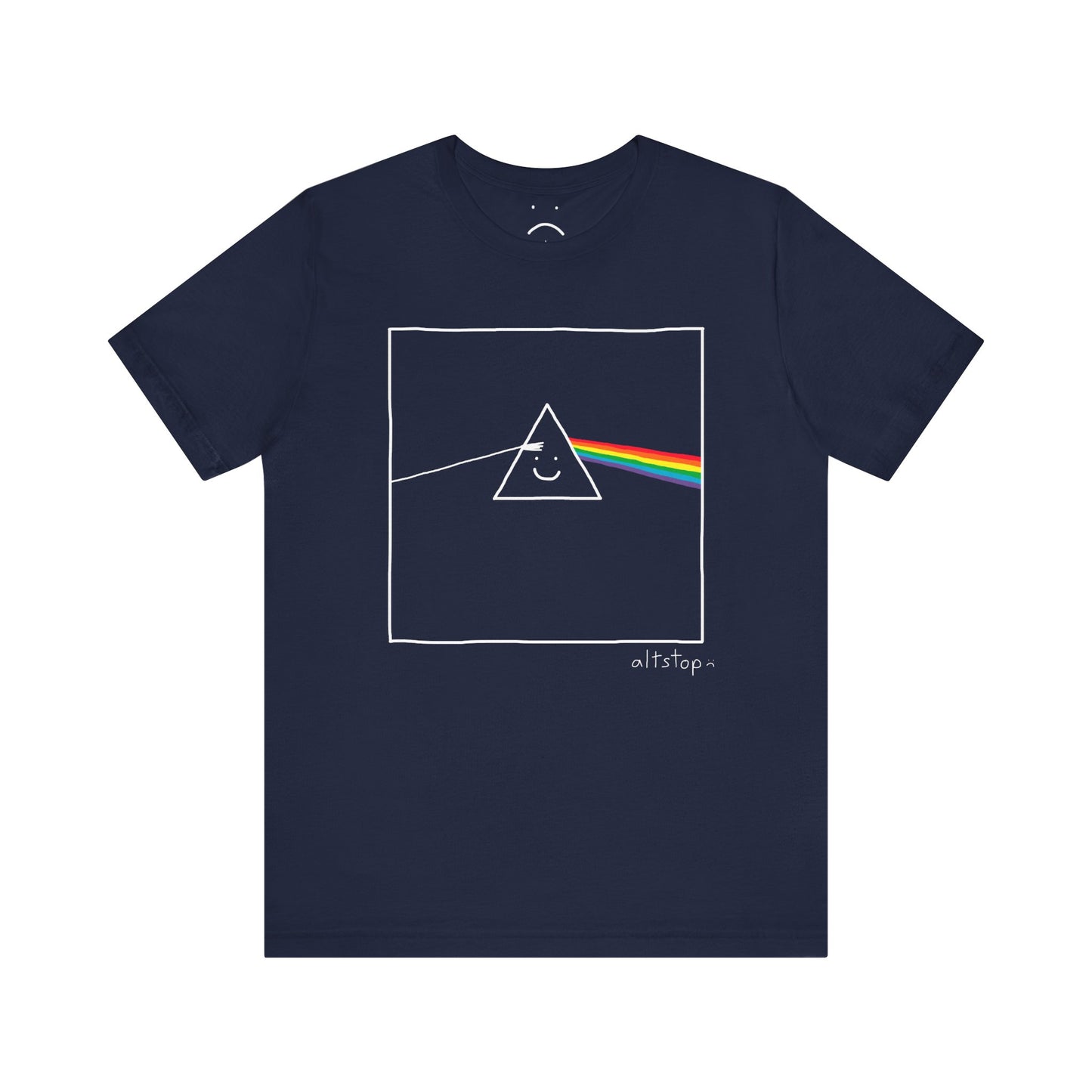 rainbow side of the triangle tee