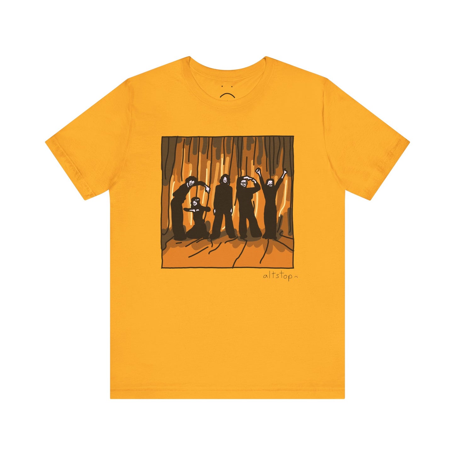 four people smiling in word formation deluxe tee