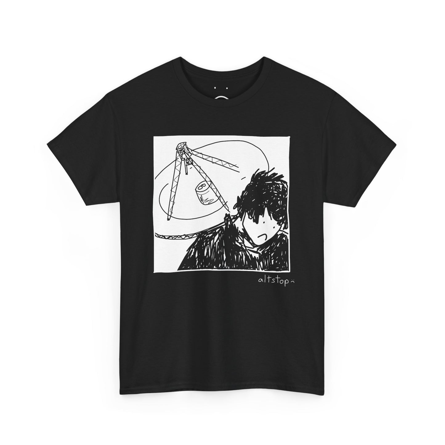 sad boi with a satellite dish tee