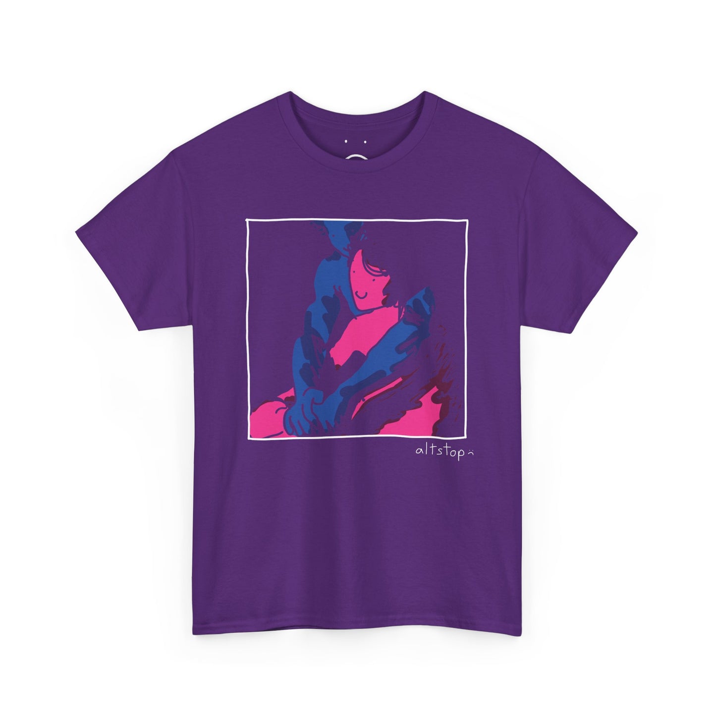 blue man pink woman deluxe tee