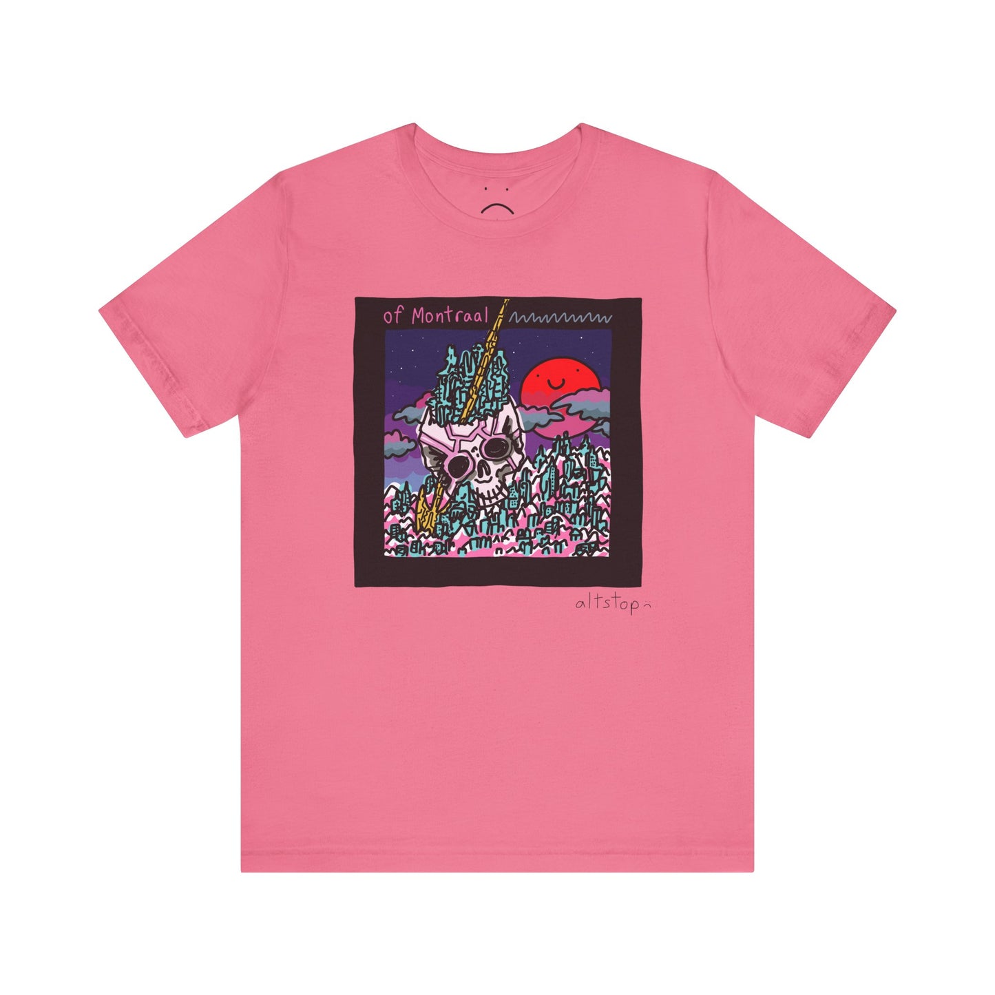 skull city sunset deluxe tee