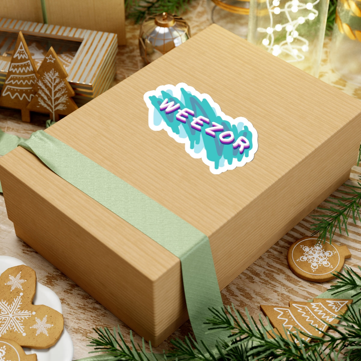 weezor teal sticker
