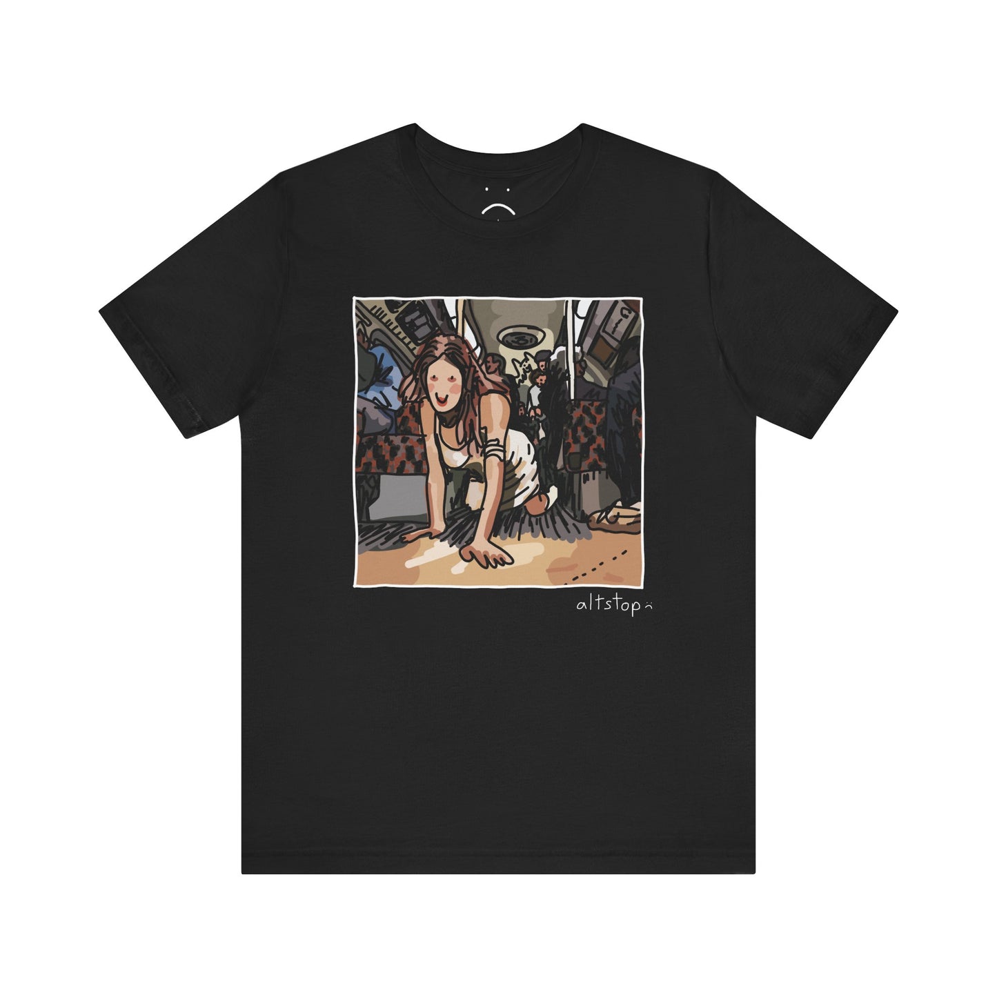 crawling on the subway deluxe tee