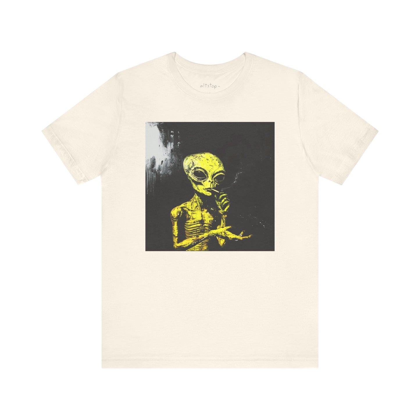 cigarette smoking alien tee