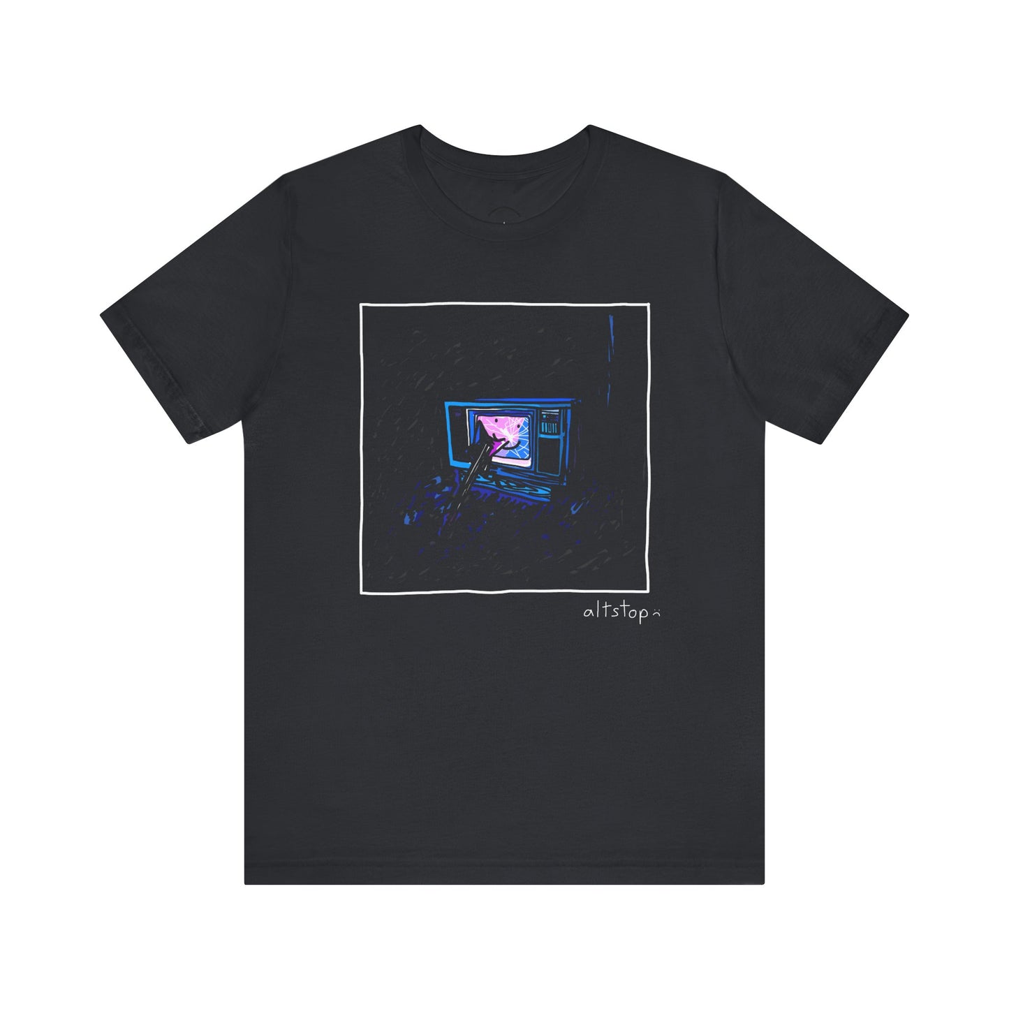 guitar smashed into tv deluxe tee