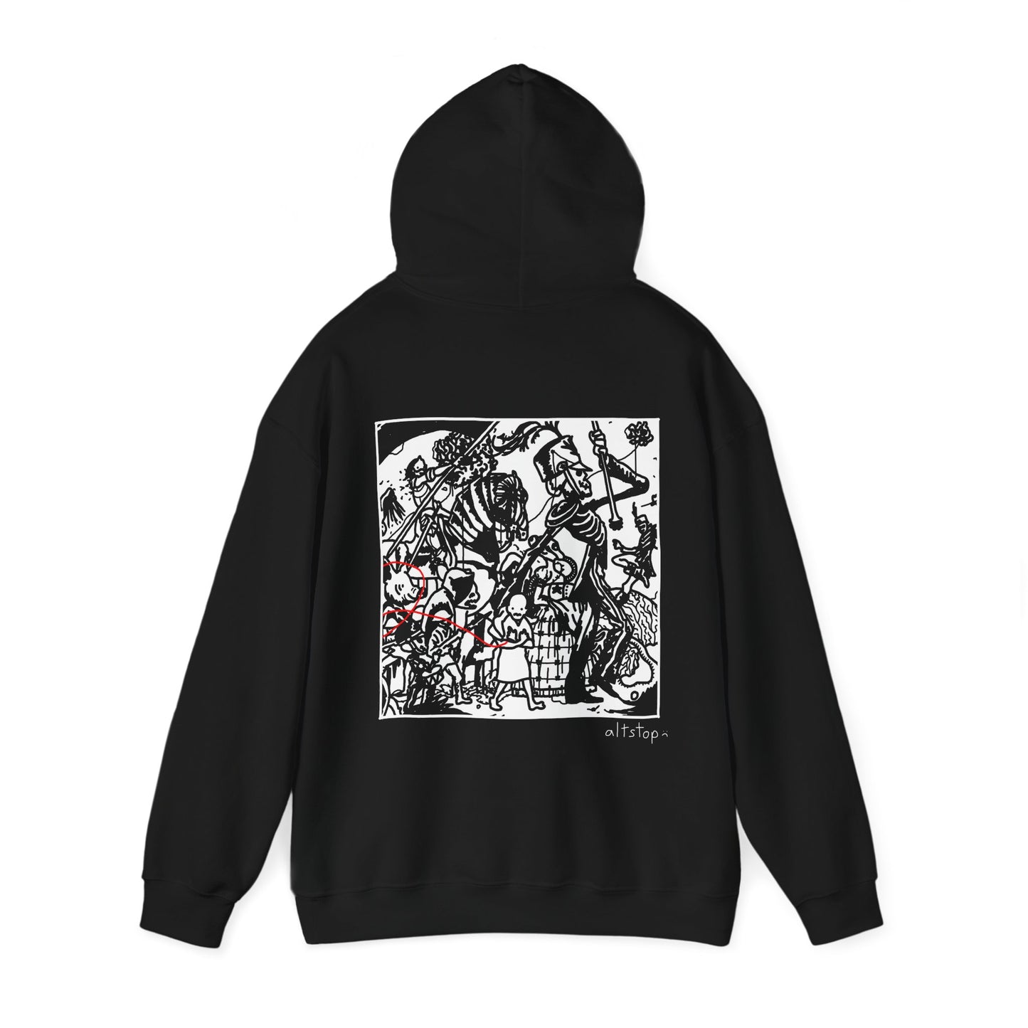 i heart skeleton parade hoodie