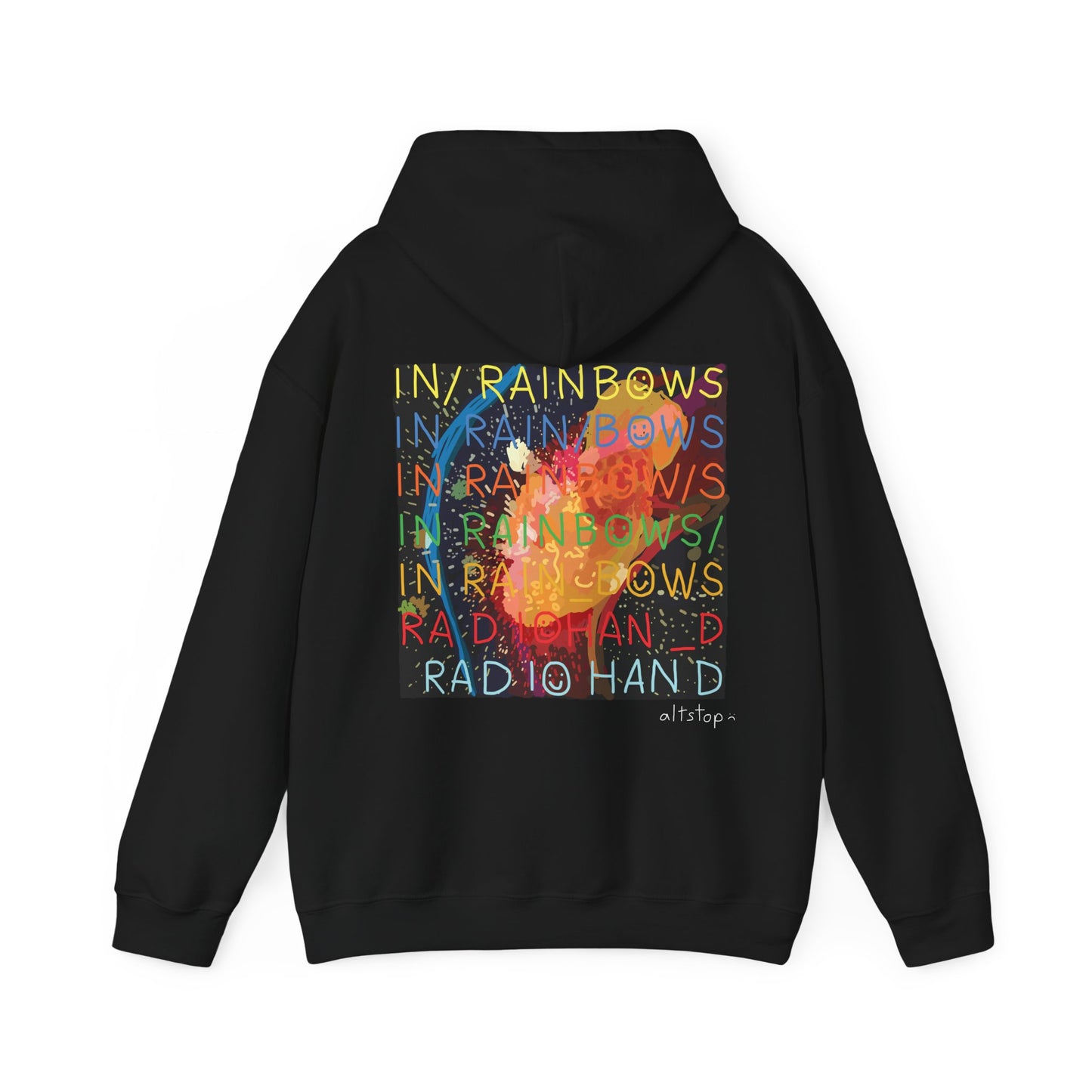 in rainbows hoodie