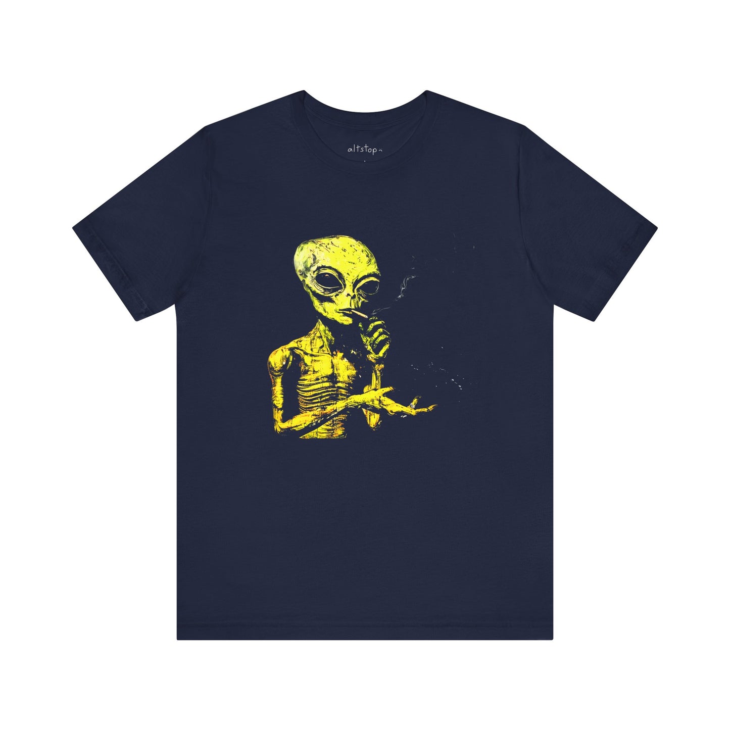 cigarette smoking alien tee