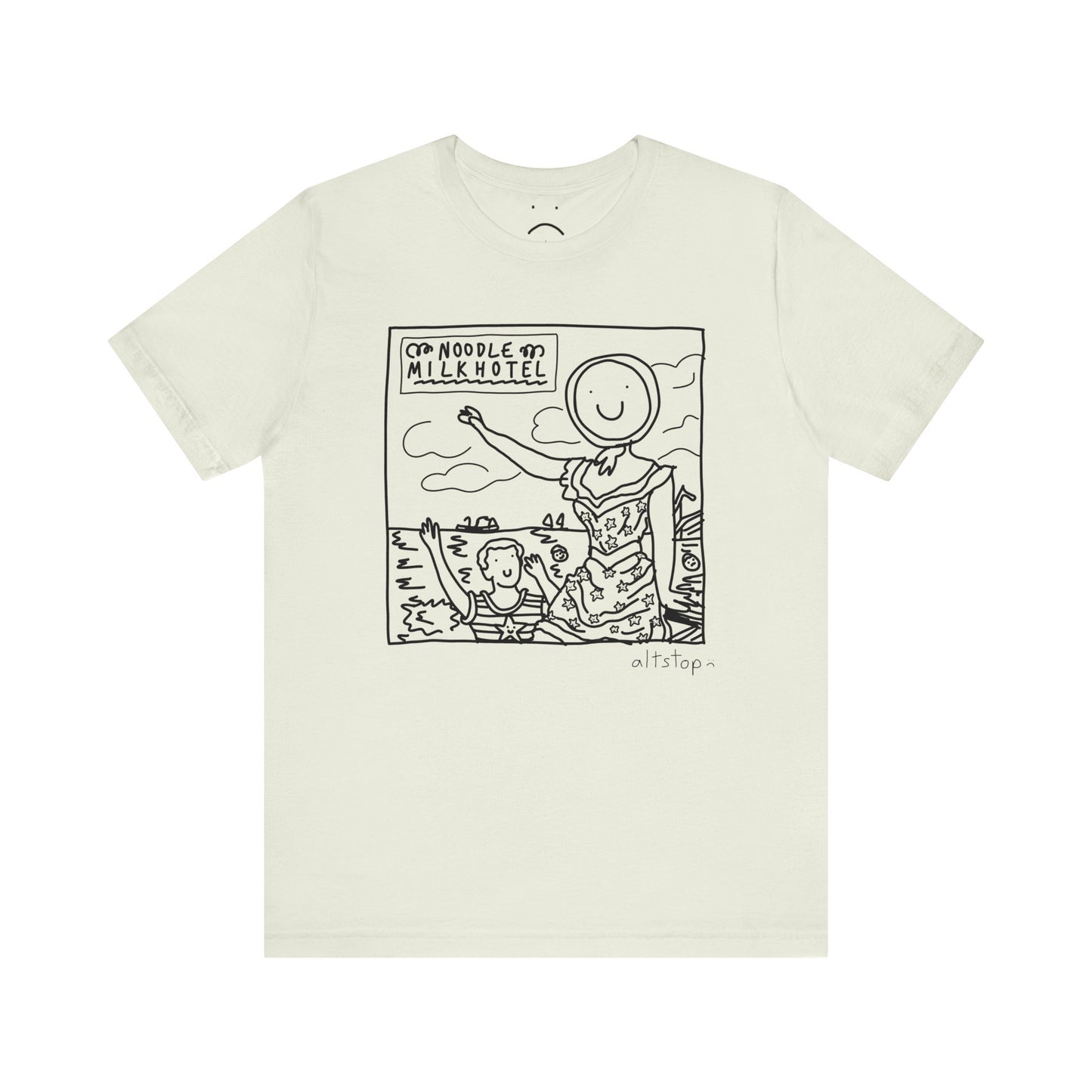 noodle milk hotel over the beach day tee