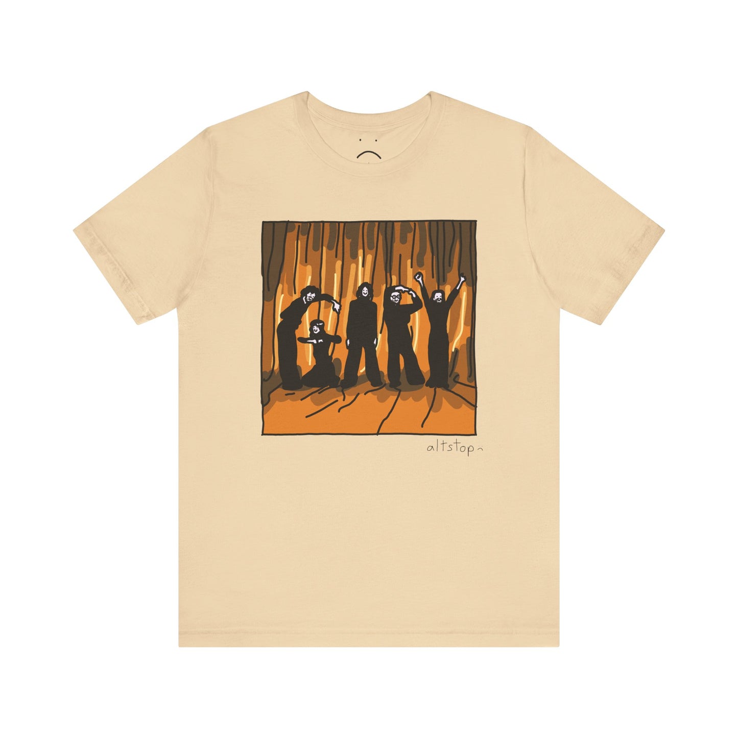 four people smiling in word formation deluxe tee