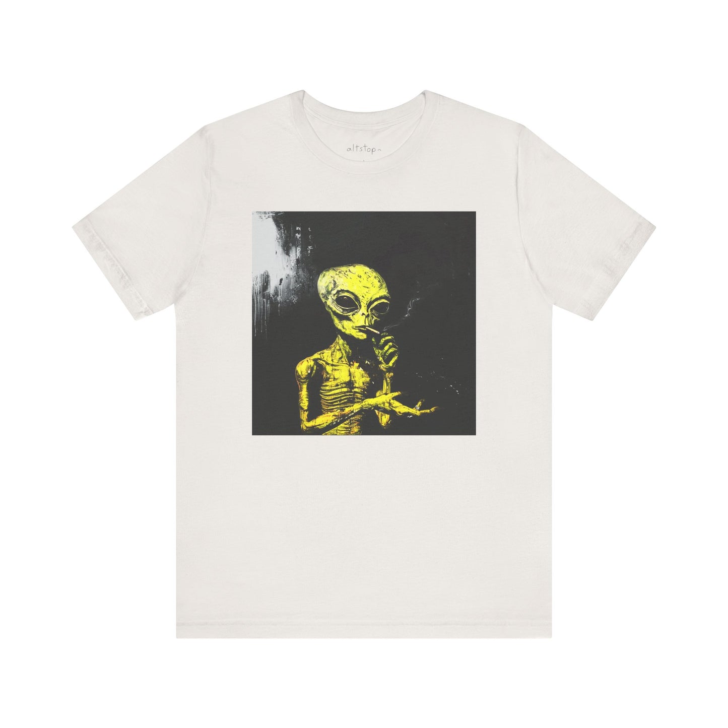 cigarette smoking alien tee