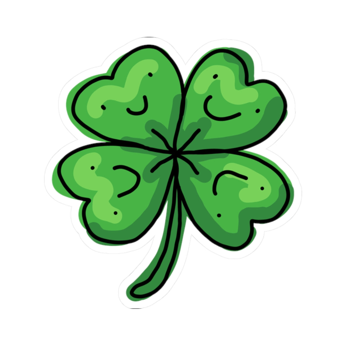 happy clover sticker