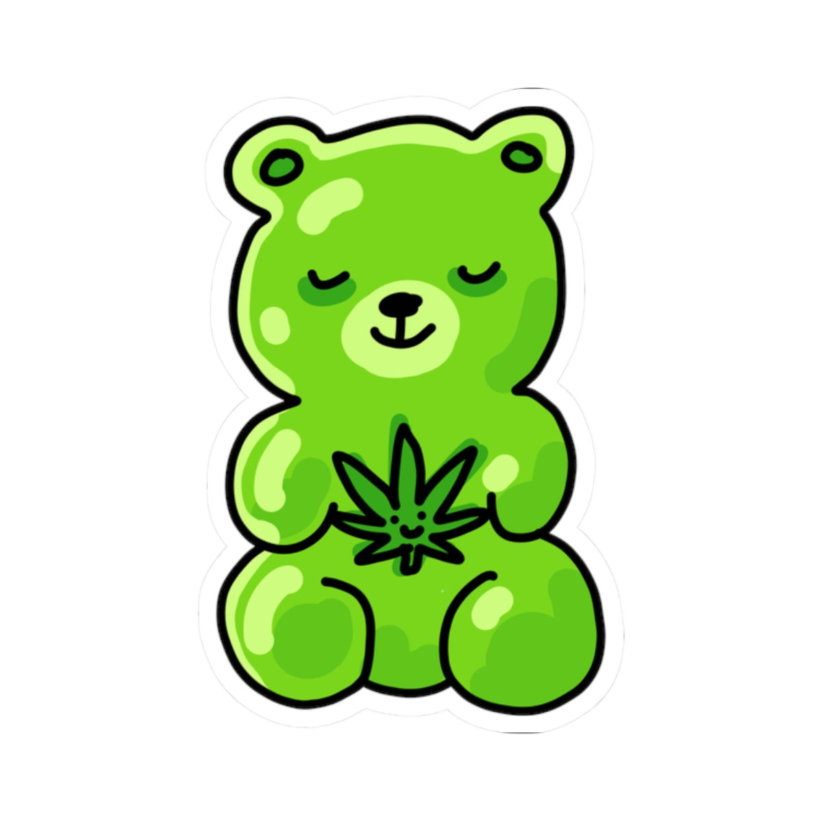 weed gummy bear sticker