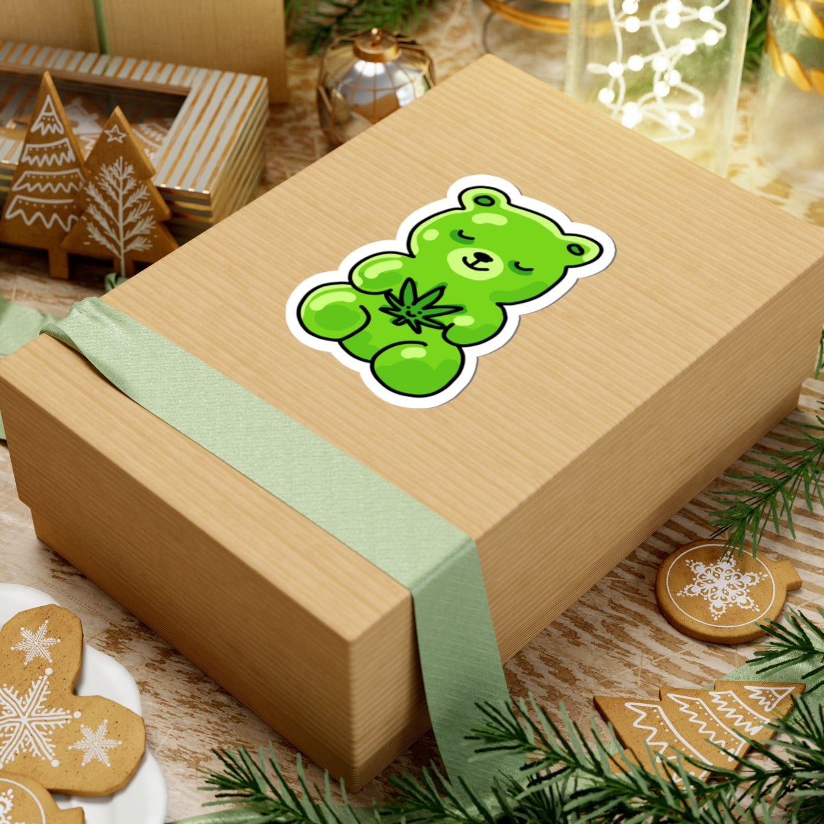 weed gummy bear sticker