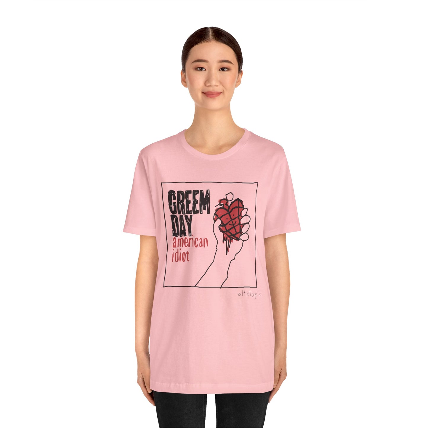 bloody heart grenade usa tee