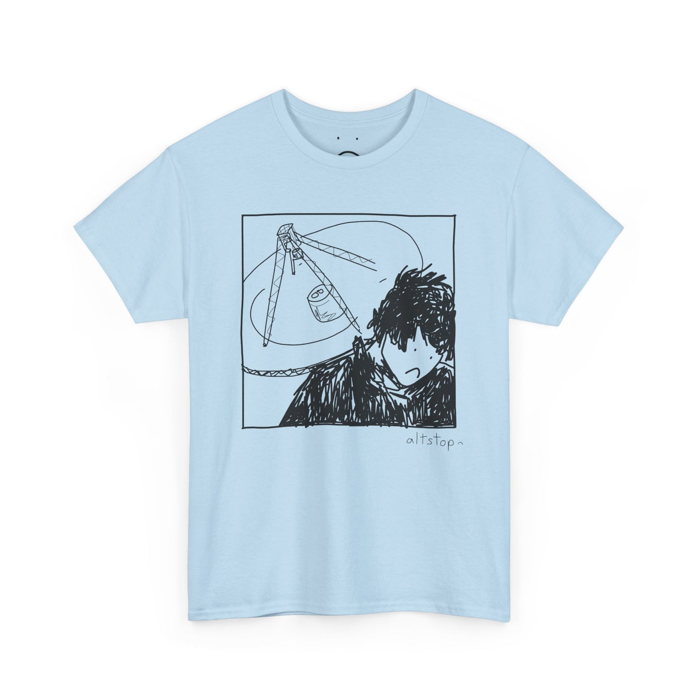 sad boi with a satellite dish tee