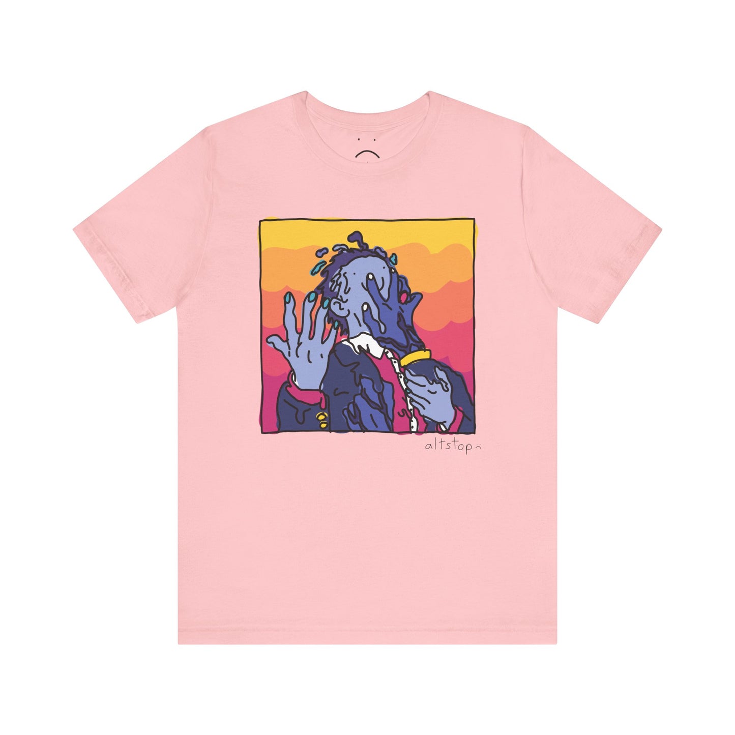 melting purple man deluxe tee