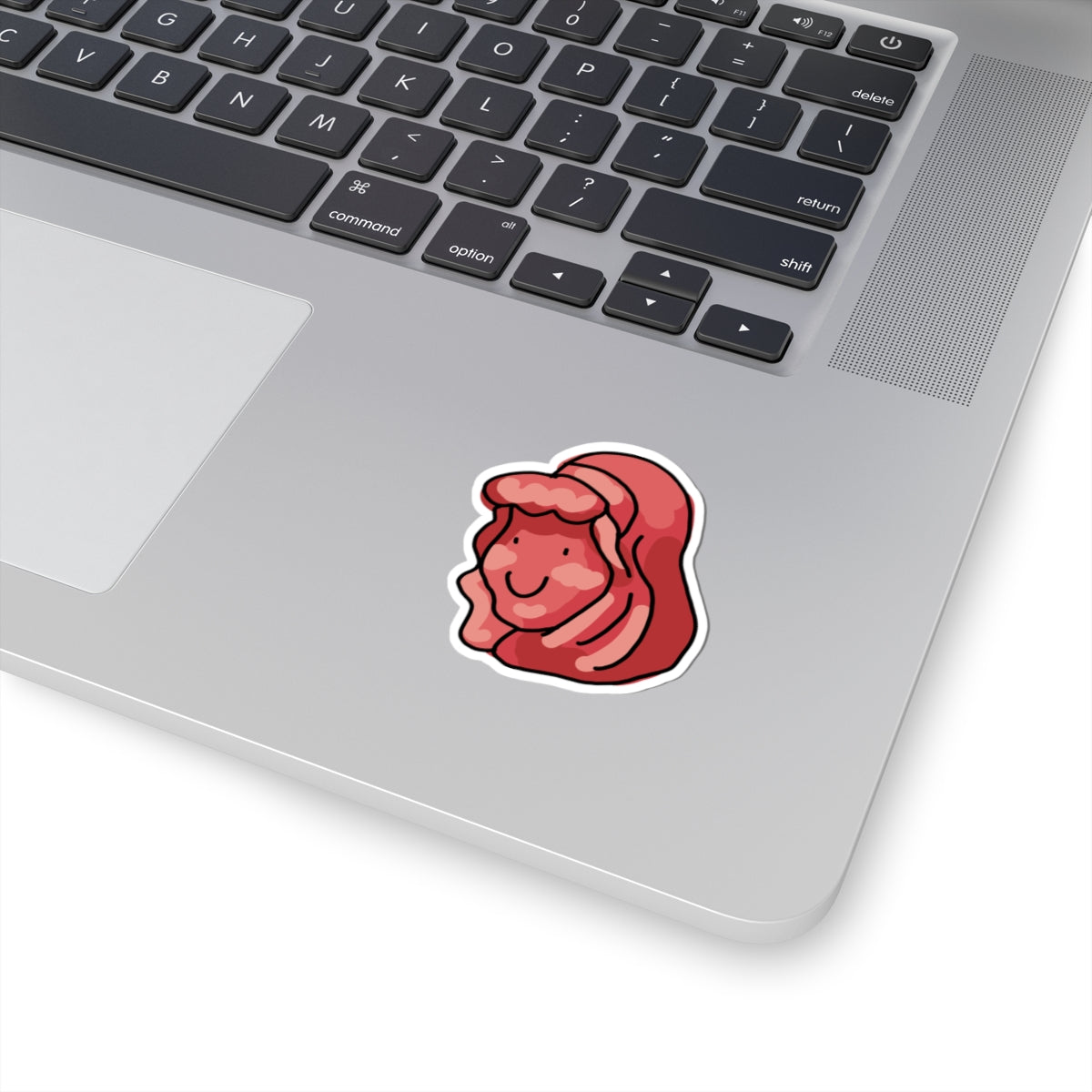 red hair girl froot snack sticker