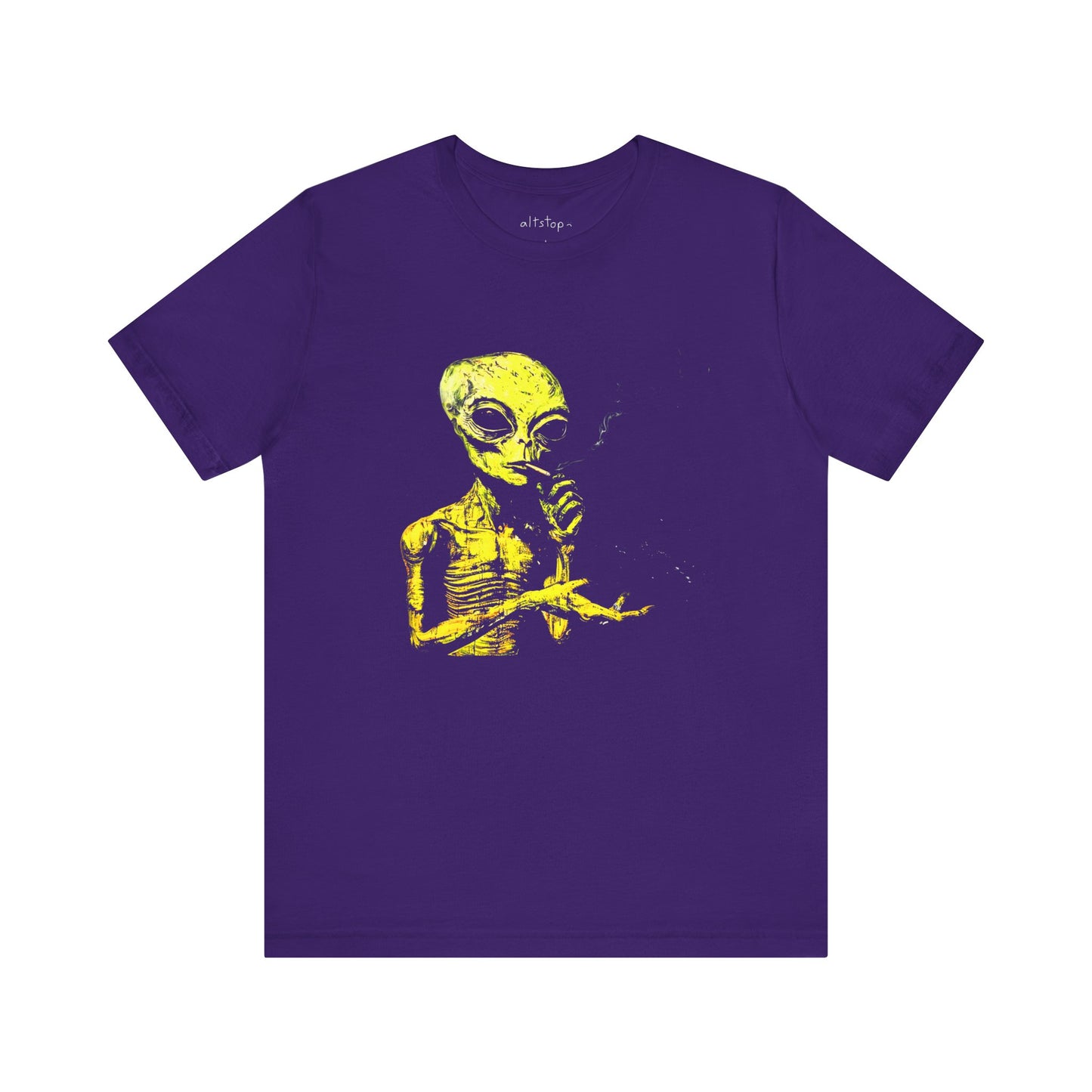 cigarette smoking alien tee