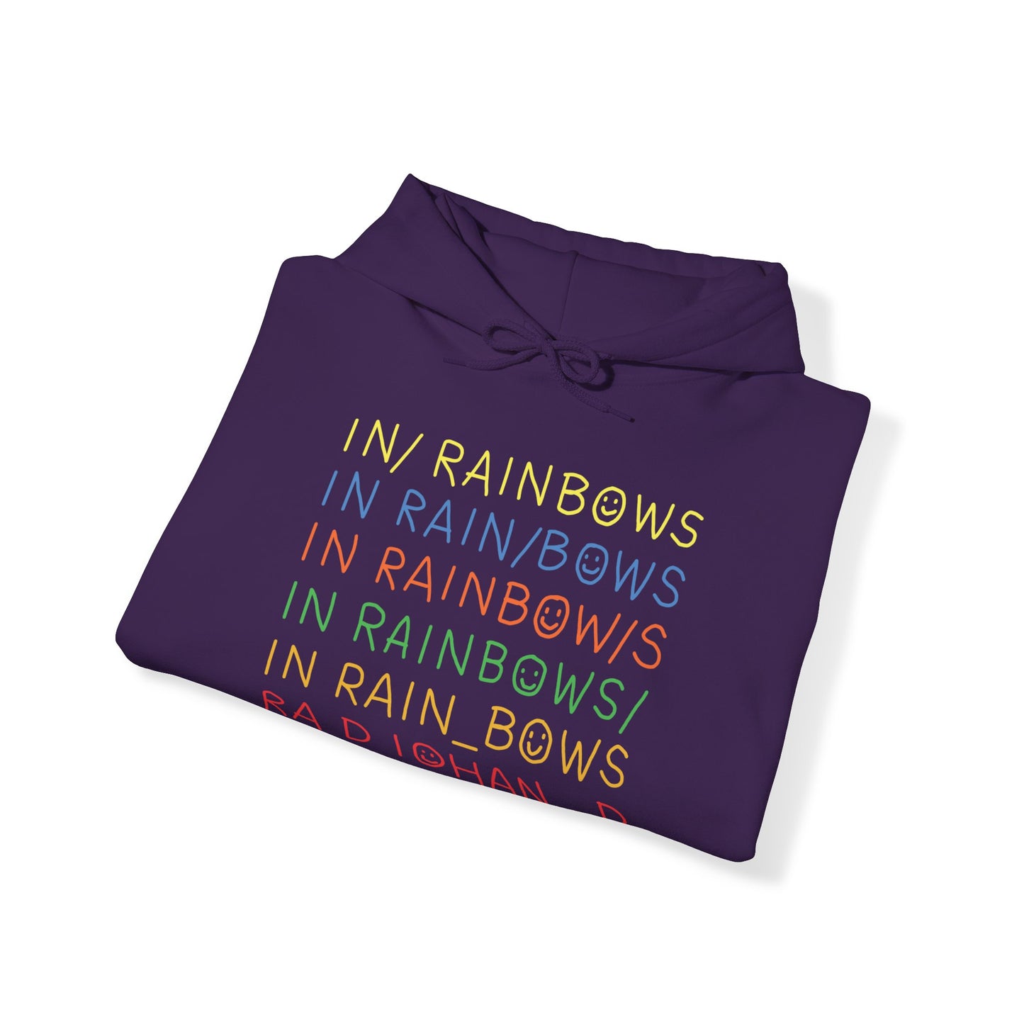 in rainbows hoodie
