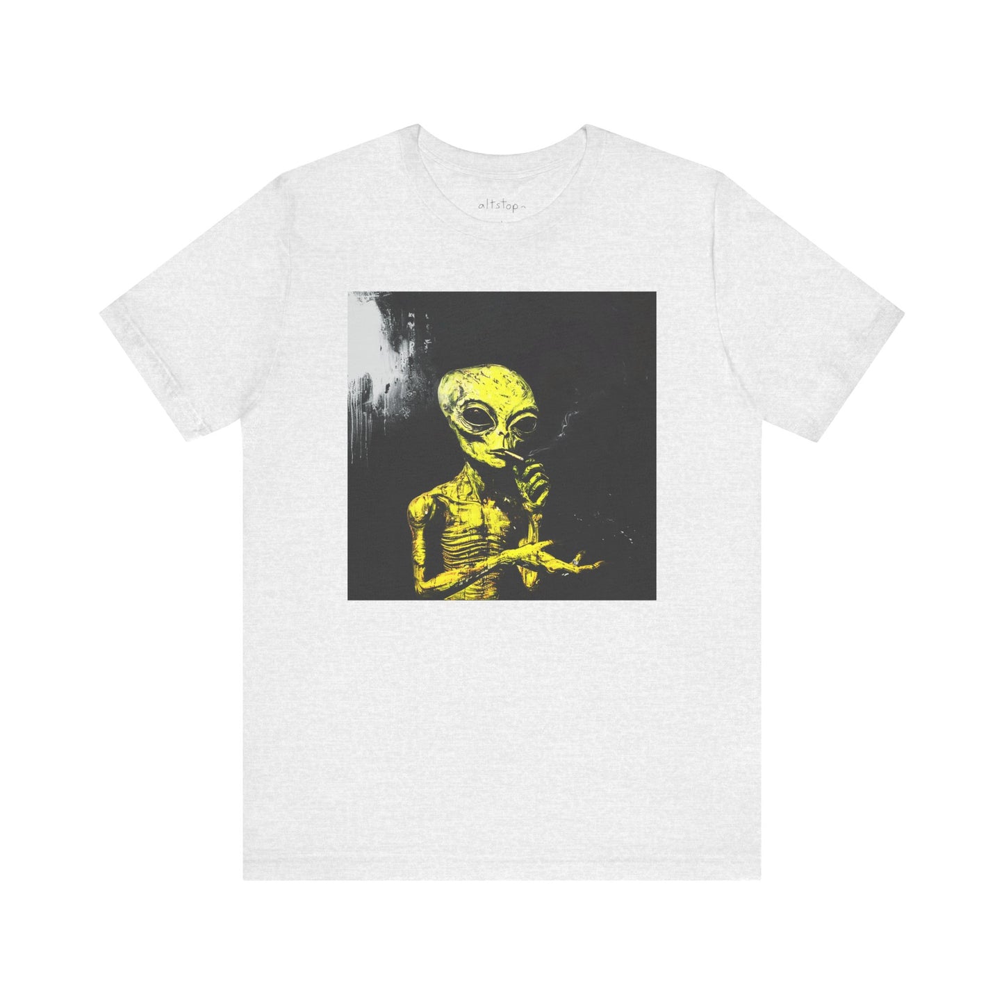 cigarette smoking alien tee