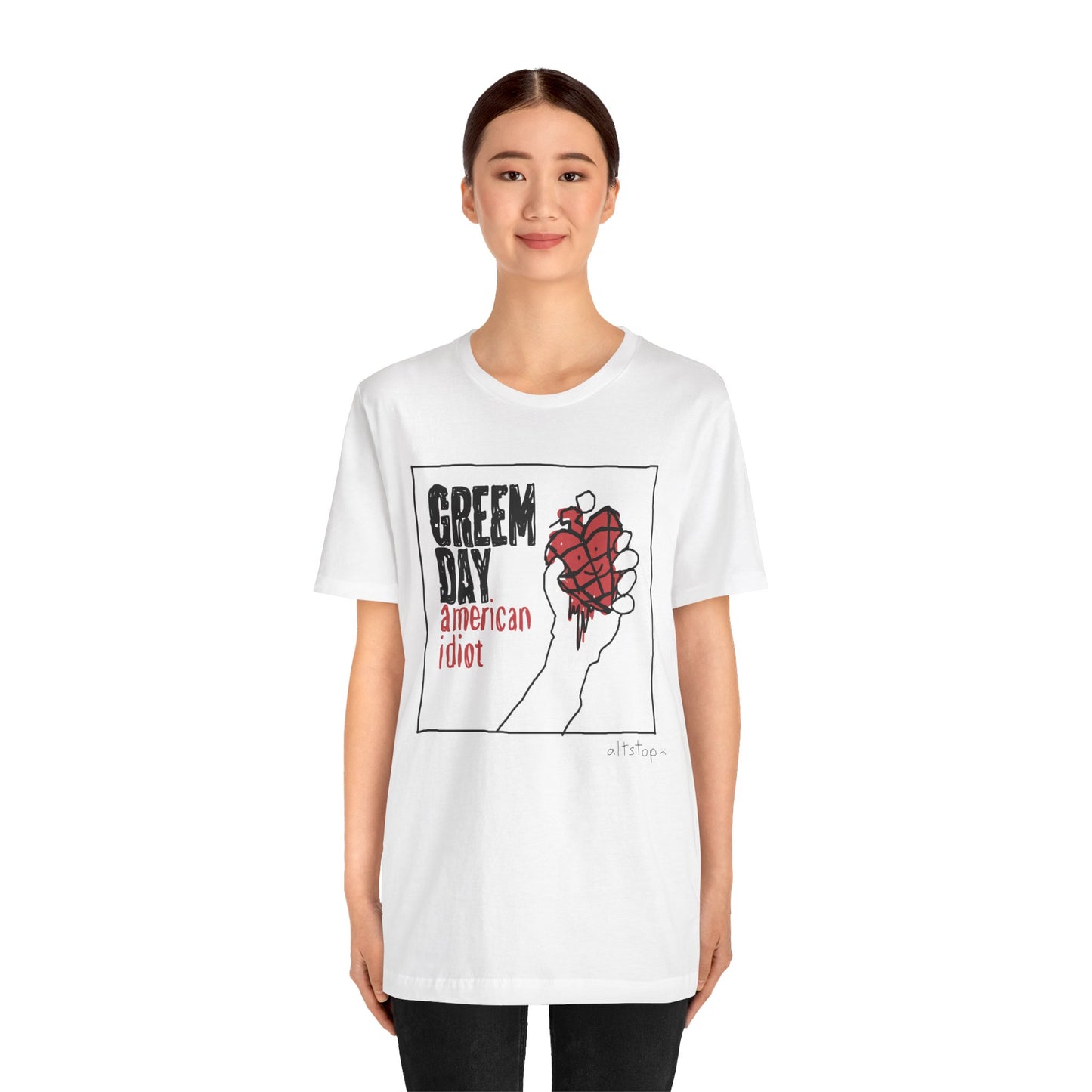 bloody heart grenade usa tee