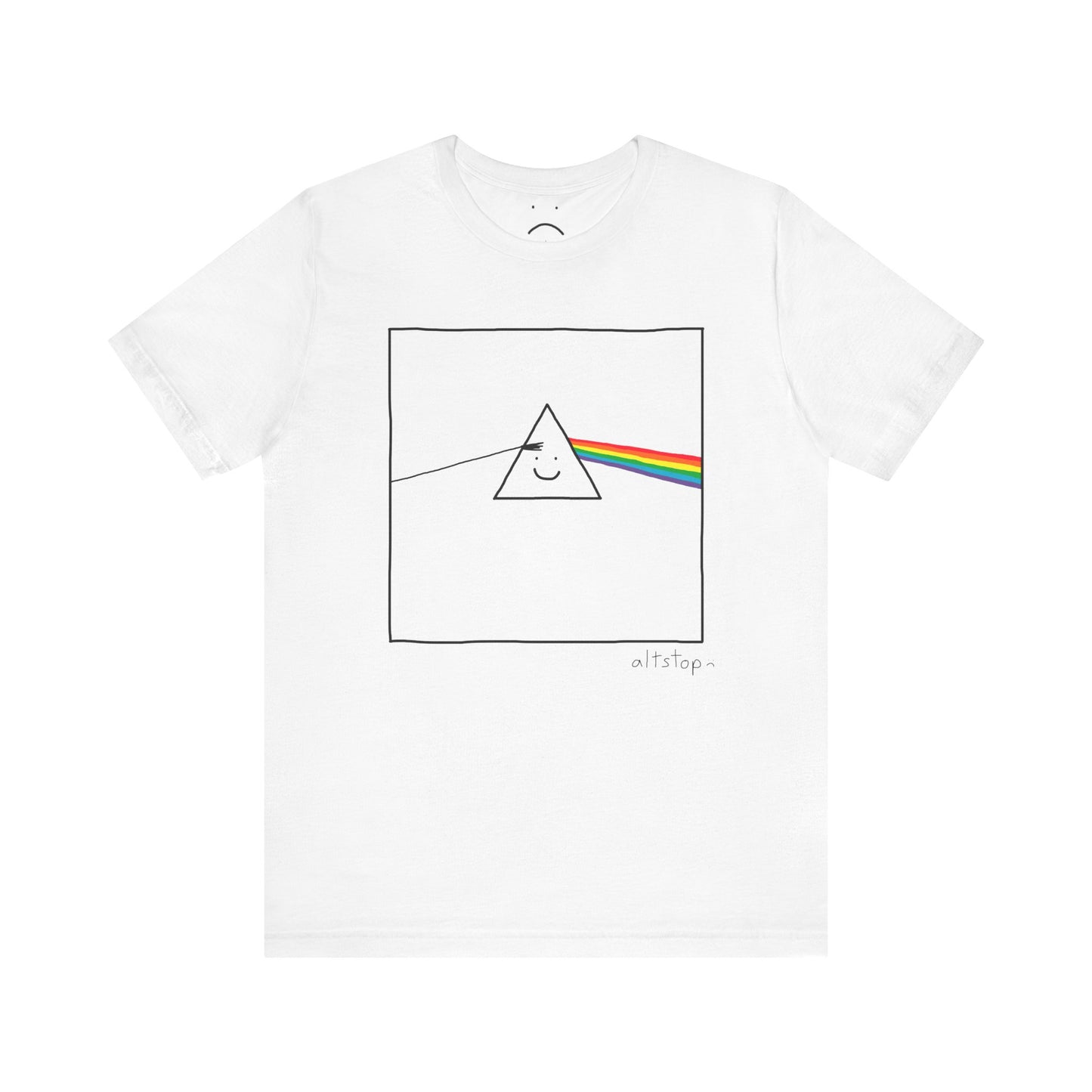 rainbow side of the triangle tee