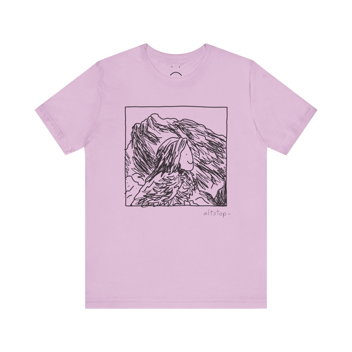 blue hair lands tee