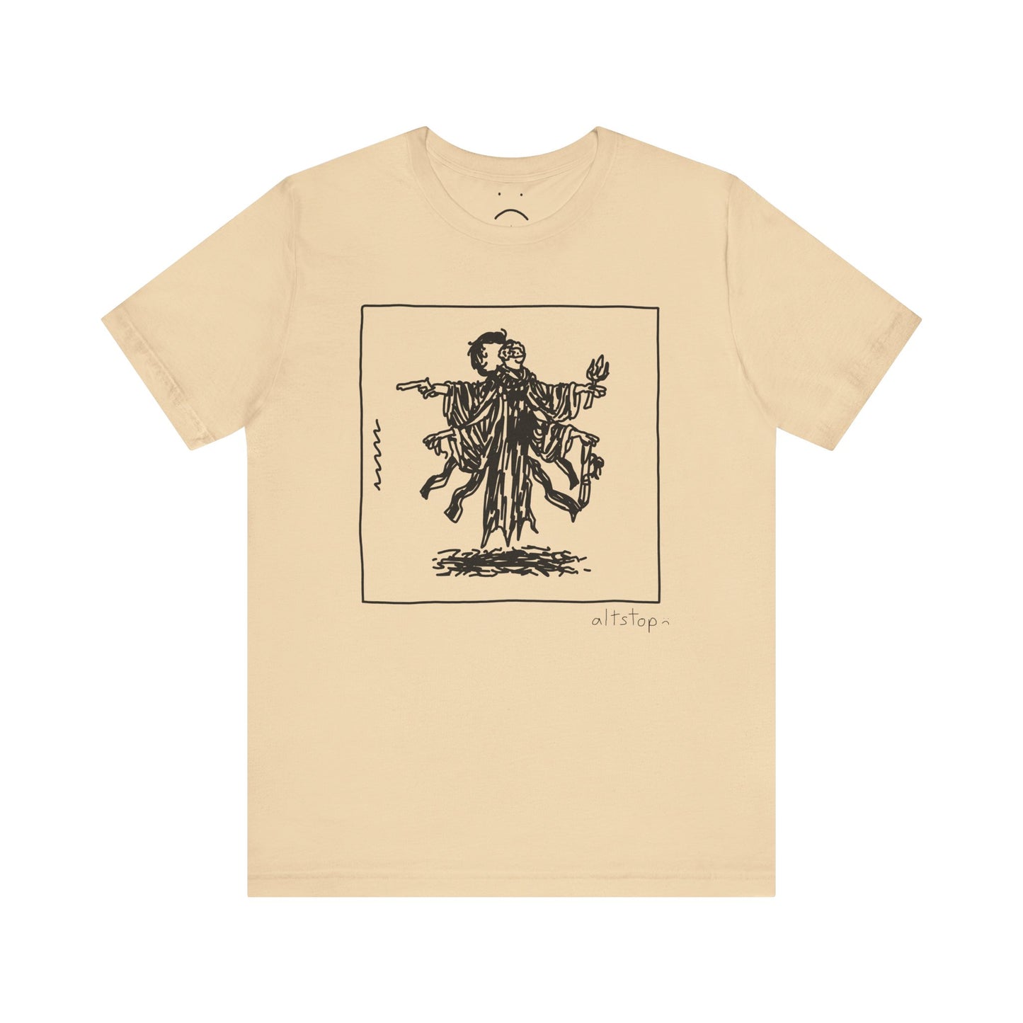 four-handed floating knight tee