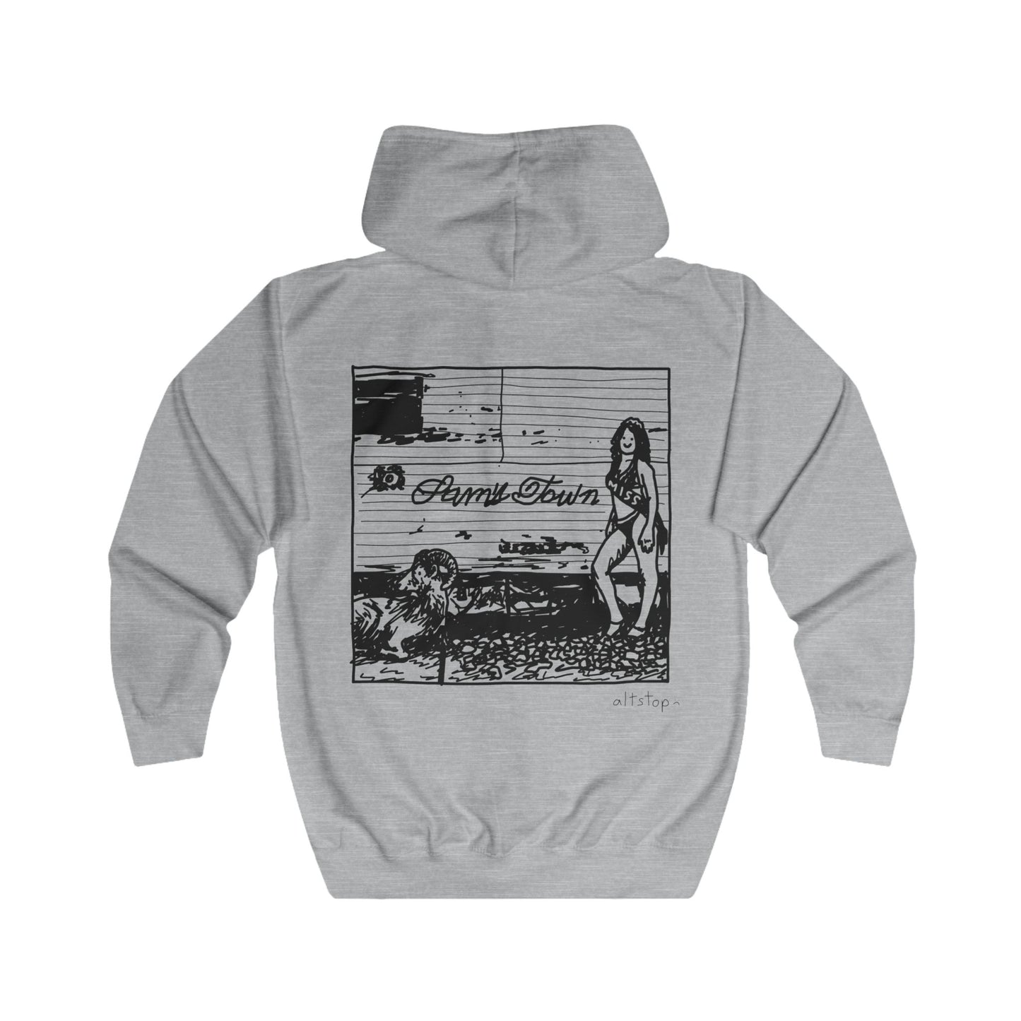 ram and pageant queen zip hoodie