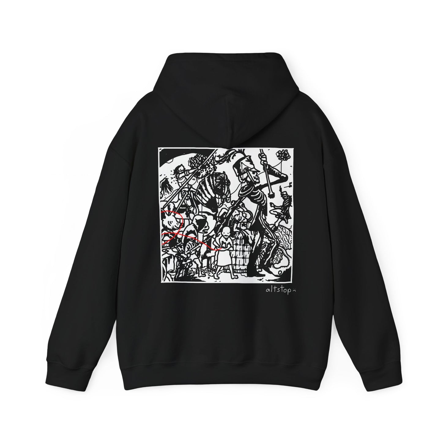 i heart skeleton parade hoodie