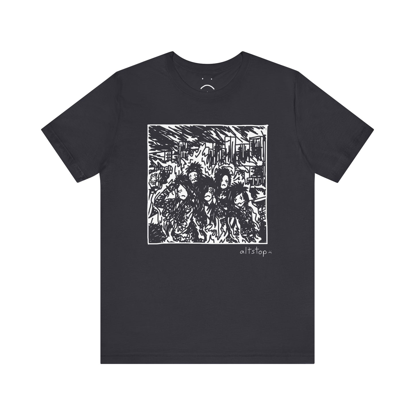 emo gang on fire tee