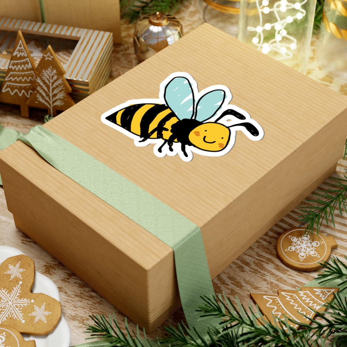 happy bee sticker