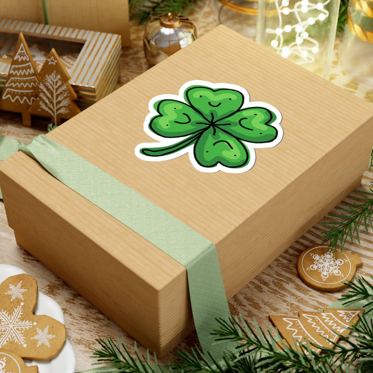 happy clover sticker