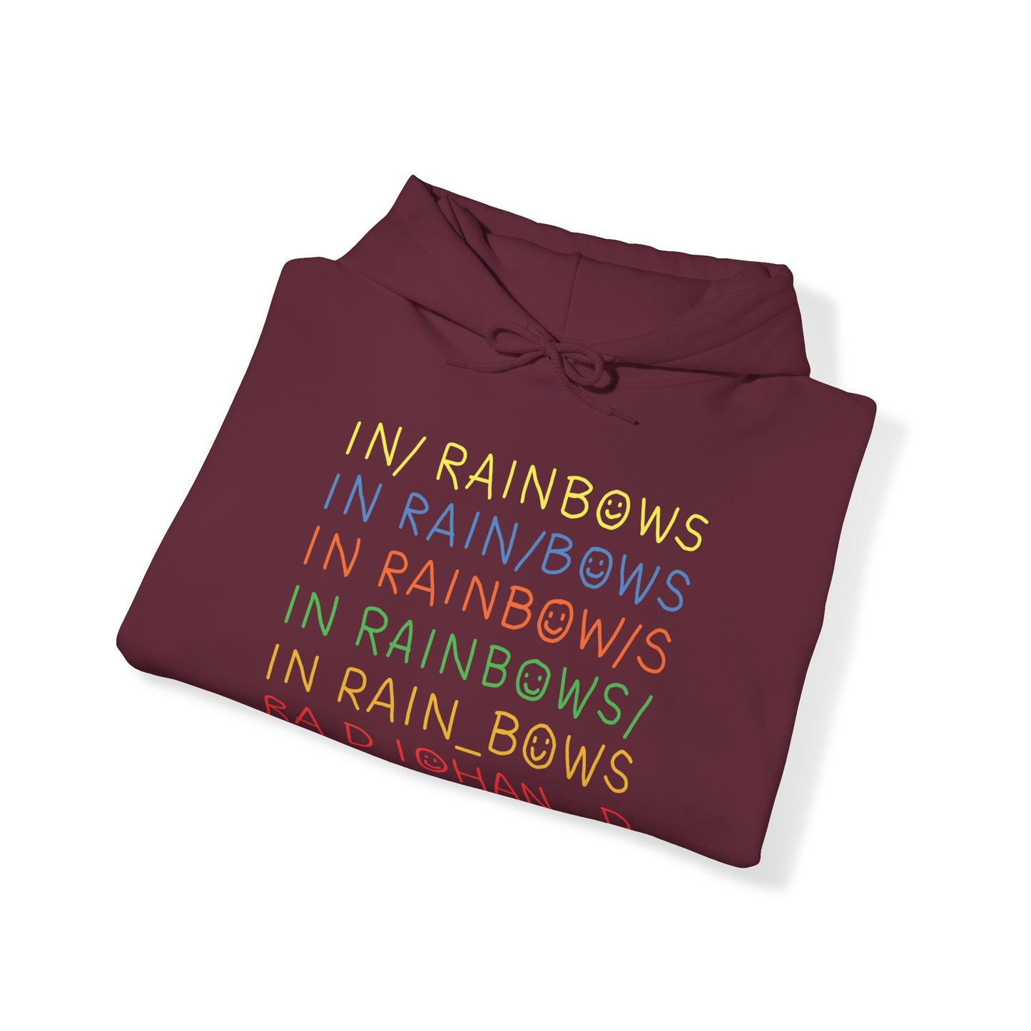 in rainbows hoodie